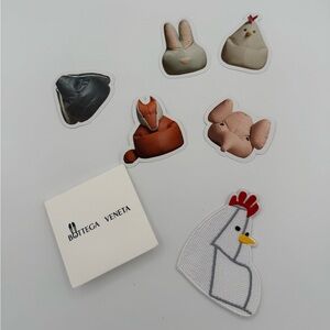 Bottega Veneta Animal-Themed Stickers and Patch